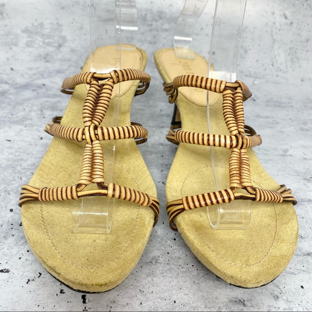 Ann Marino strappy leather heeled sandal 8 - Picture 5 of 10